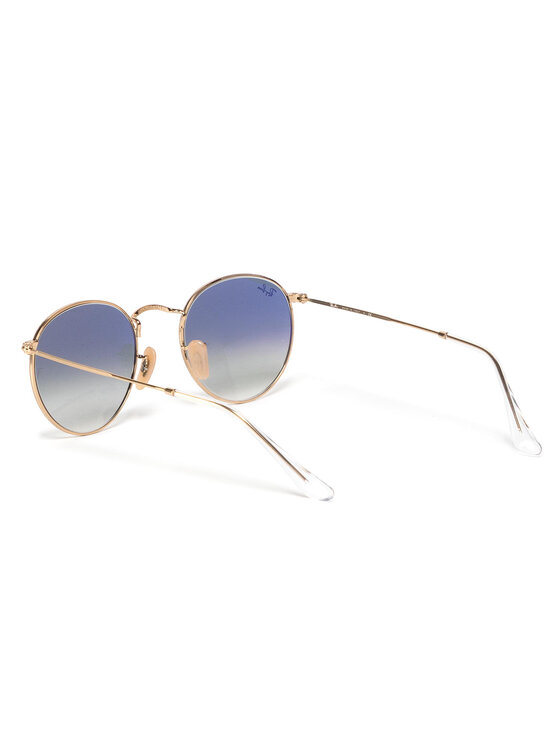 Ray-Ban Ray-Ban Okulary przeciwsłoneczne Round Flat Lenses 0RB3447N 001/3F Złoty