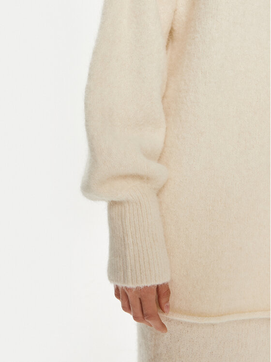 Gestuz Gestuz Rollkragenpullover 10908422 Écru Relaxed Fit