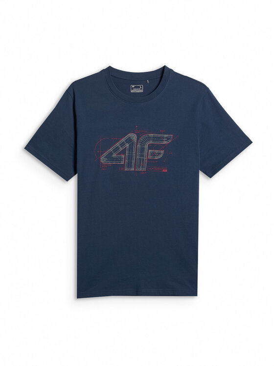 4F 4F T-Shirt COMMERCIAL 12 Granatowy Regular Fit