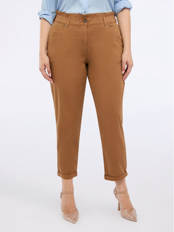 Fiorella Rubino Fiorella Rubino Spodnie materiałowe P725T004982N012 Brązowy Regular Fit