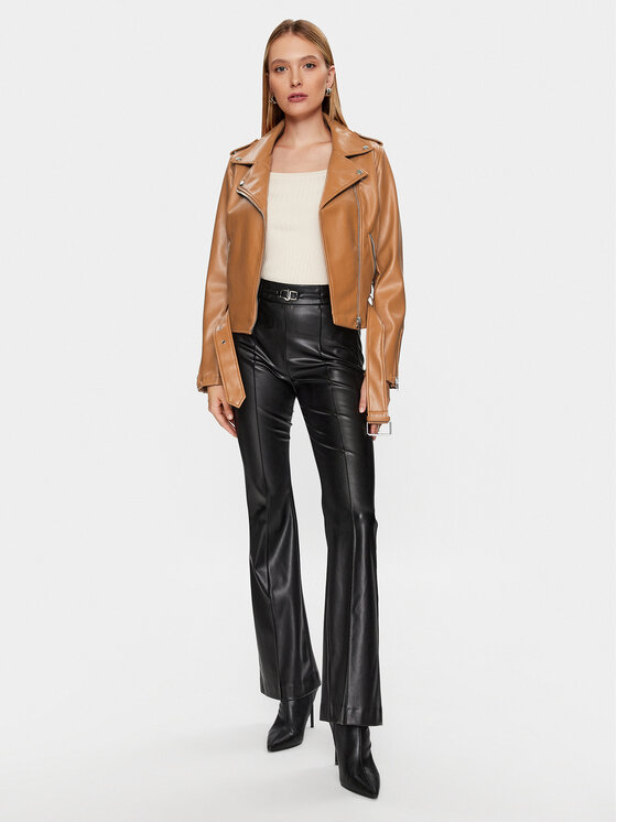 Glamorous Glamorous Kurtka z imitacji skóry RL0522C Brązowy Regular Fit