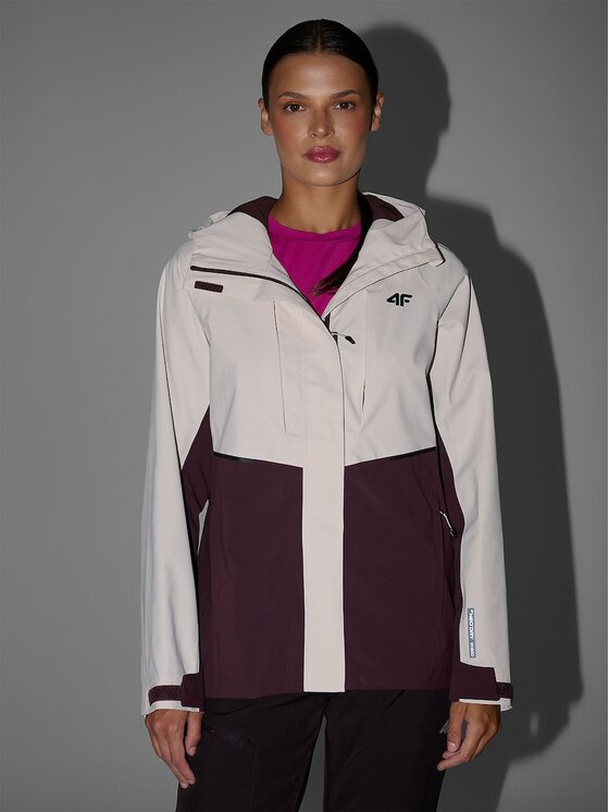 4F 4F Outdoorová bunda 4FRAW26TTJAF1367-12S Biela Regular Fit