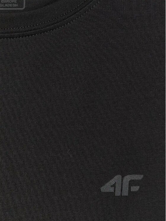 4F 4F T-shirt 4FWMM00TTSHF3306-20S Nero Authentic Slim Fit