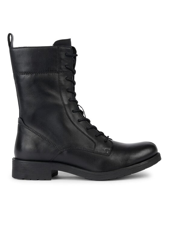 Geox Geox Šnurovacia obuv D Rawelle D366RF 000TU C9999 Čierna