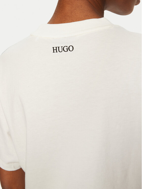 HUGO HUGO Tricou Vintage Tee 50533958 Alb Relaxed Fit