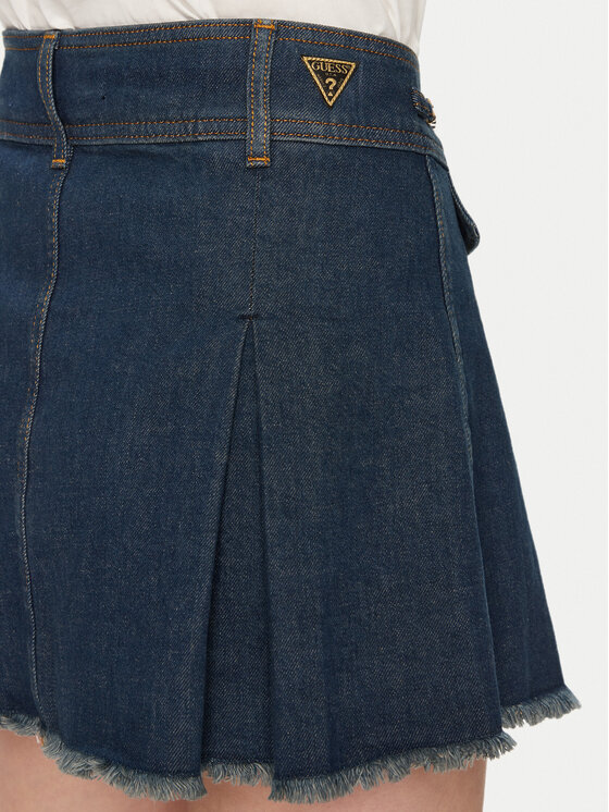 Guess Guess Jeans suknja W4PD1B D5JV1 Tamnoplava Regular Fit