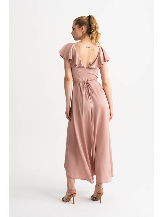 ROSE AVENUE ROSE AVENUE Sukienka koktajlowa S3 Różowy Regular Fit