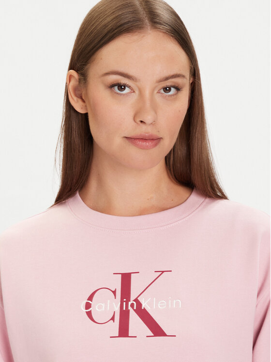 Calvin Klein Jeans Calvin Klein Jeans Felpa Monologo LV047B234G Rosa Relaxed Fit