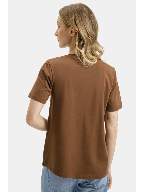 Cross Jeans Cross Jeans T-Shirt 56262-025 Brązowy