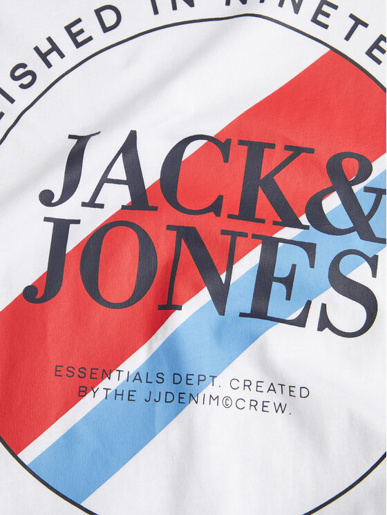 Jack&Jones Jack&Jones Тишърт Loof 12248624 Бял Standard Fit
