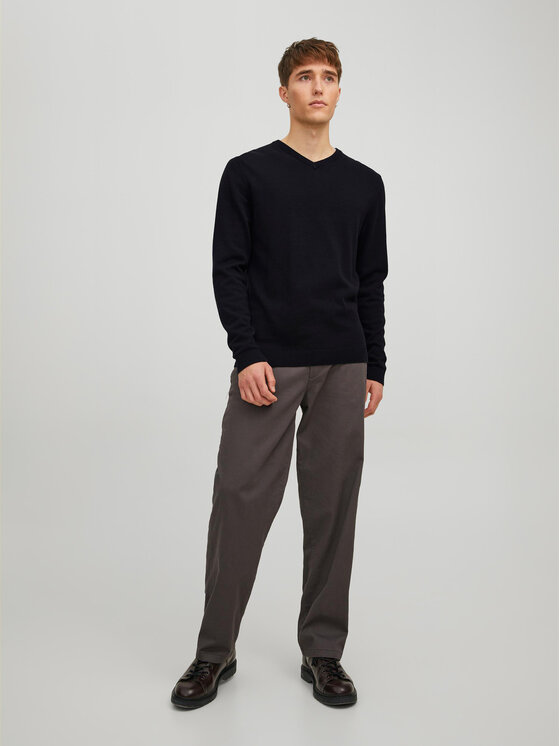 Jack&Jones Jack&Jones Sweter 12137194 Czarny Regular Fit
