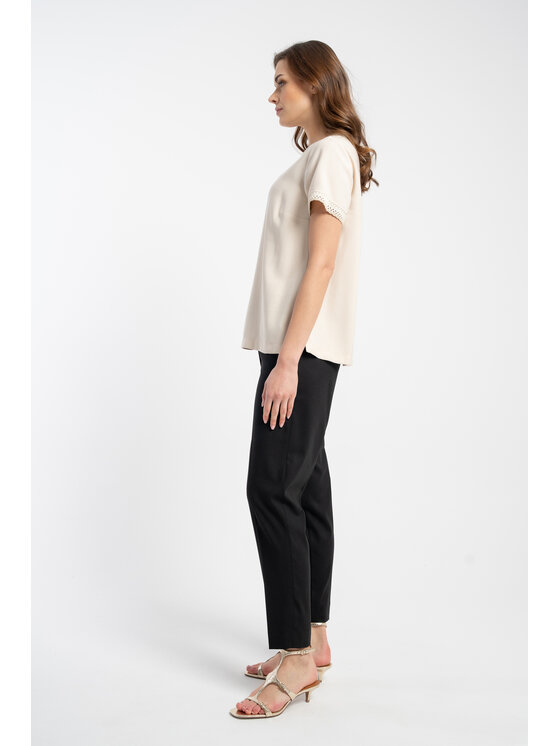 CLICK CLICK Μπλουζάκι 10-6822 Μπεζ Relaxed Fit