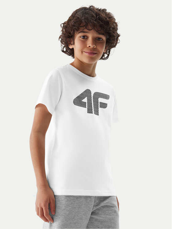 4F Tričko 4FJWSS24TTSHM1115 Biela Regular Fit