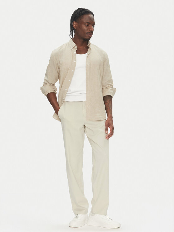 Lindbergh Lindbergh Srajca 30-203344B Bež Relaxed Fit