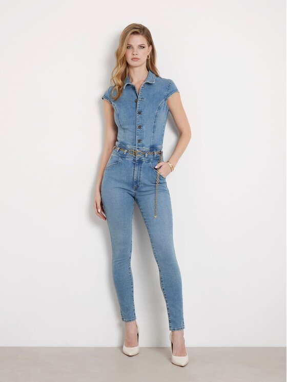 Guess Guess Sukienka codzienna 167483 Niebieski Classic Fit