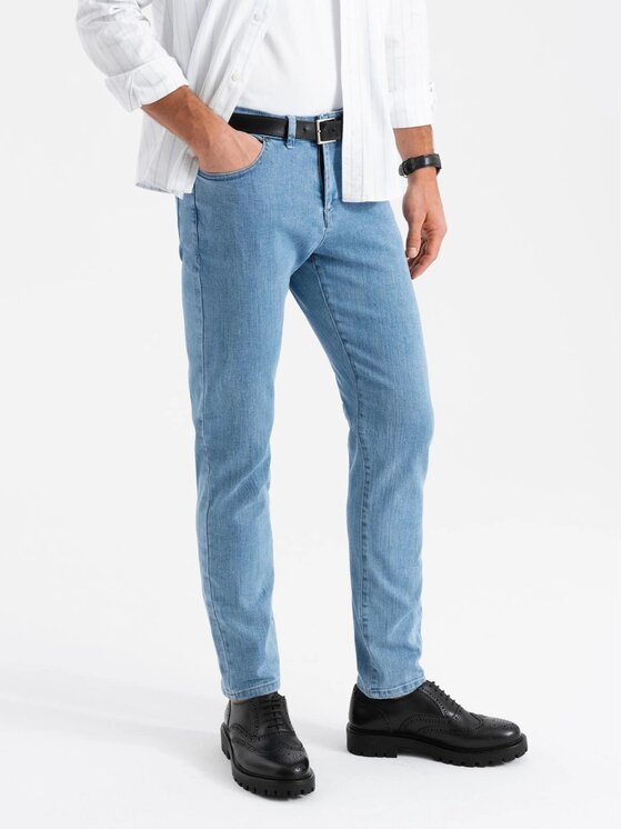 Ombre Ombre Jeansy OM-PADP-0216 Modrá Slim Fit