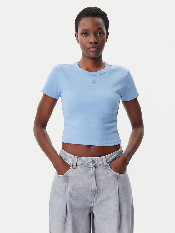 HUGO HUGO T-särk Delanor 50512000 Helesinine Slim Fit