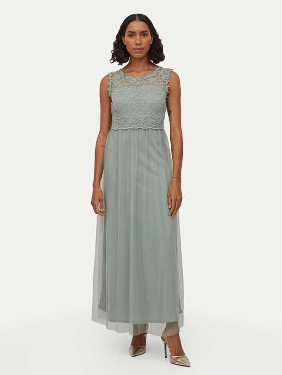 Vila Vila Abendkleid Lynnea 14052673 Grün Regular Fit