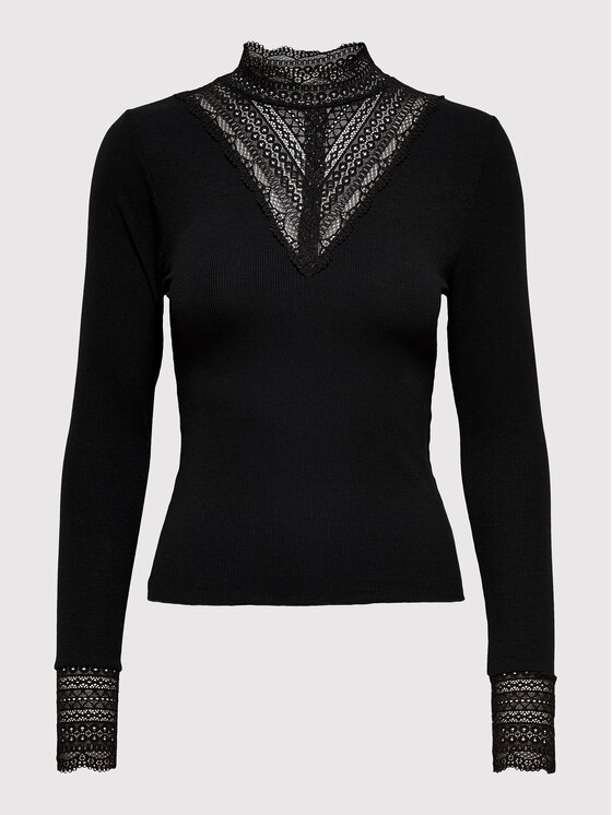 ONLY ONLY Bluzka Tilde 15207788 Czarny Regular Fit