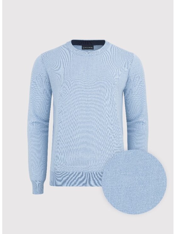 Pako Lorente Pako Lorente Sweter P25SF-2X-007 Błękitny Classic Fit