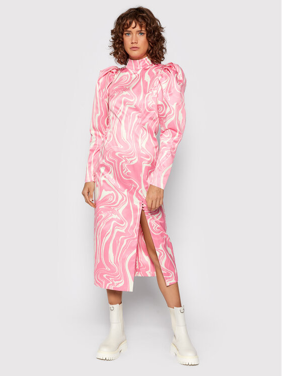 ROTATE ROTATE Φόρεμα κοκτέιλ Theresa Dress RT588 Ροζ Regular Fit