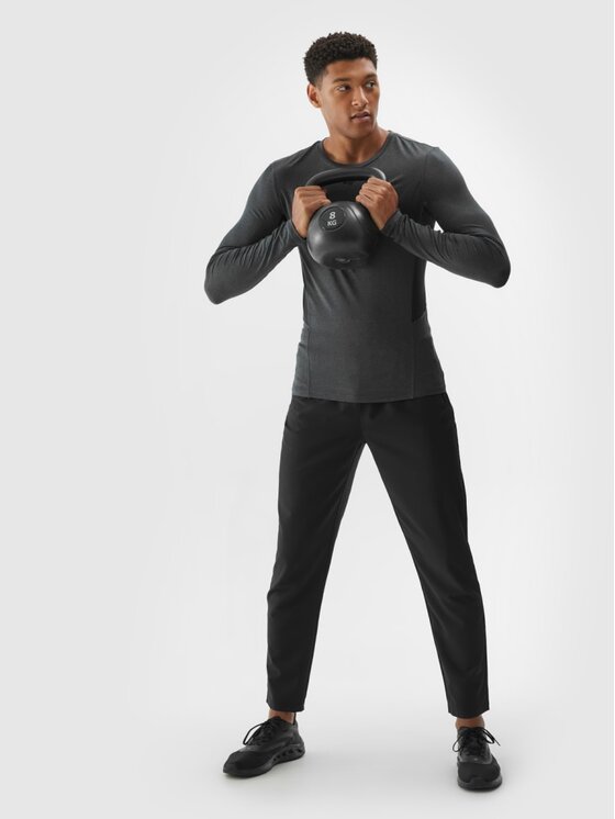 4F 4F Παντελόνι φόρμας 4FWAW24TFTRM684-20S Μαύρο Regular Fit
