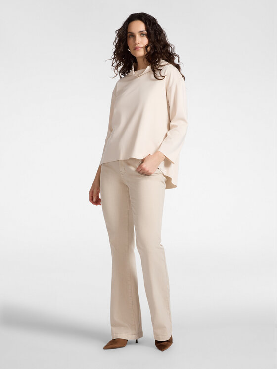 Elena Mirò Elena Mirò Bluzka G074Z000593N002 Kremowy Regular Fit
