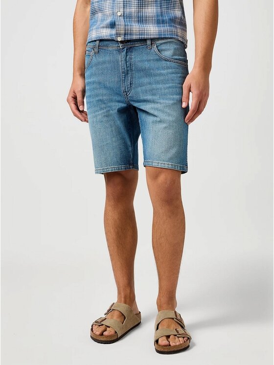 Wrangler Wrangler Pantaloncini di jeans TEXAS SHORTS Blu Straight Fit