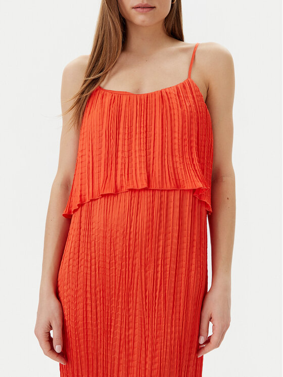 LOLA CASADEMUNT LOLA CASADEMUNT Φόρεμα καλοκαιρινό MS2516003 Πορτοκαλί Regular Fit