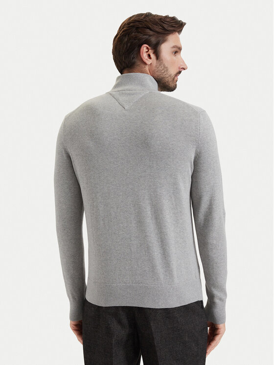 Tommy Hilfiger Tommy Hilfiger Sweter MW0MW28049 Szary jasny Regular Fit