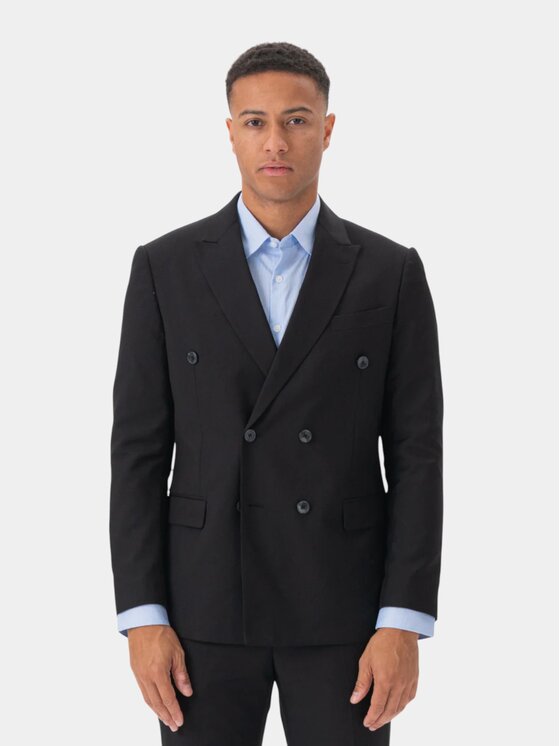 TeeShoppen TeeShoppen Marynarka 'Basic Collection' Czarny Regular Fit