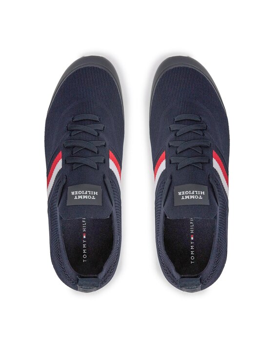 Tommy Hilfiger Tommy Hilfiger Tenisice Modern Runner Knit Stripes Ess FM0FM04798 Tamnoplava