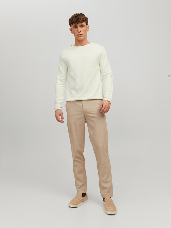 Jack&Jones Jack&Jones Sweter 12157321 Écru Regular Fit