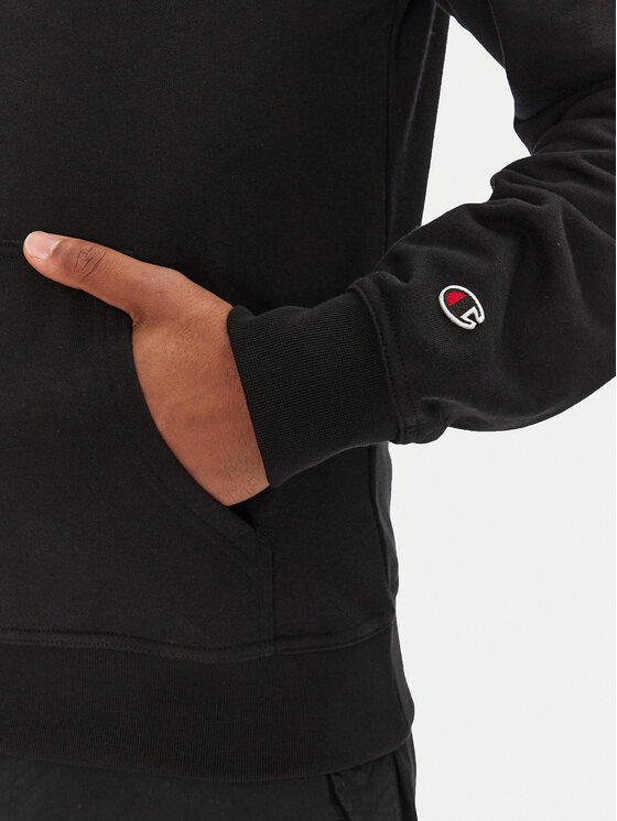 Champion Champion Majica dugih rukava 220726 Crna Slim Fit