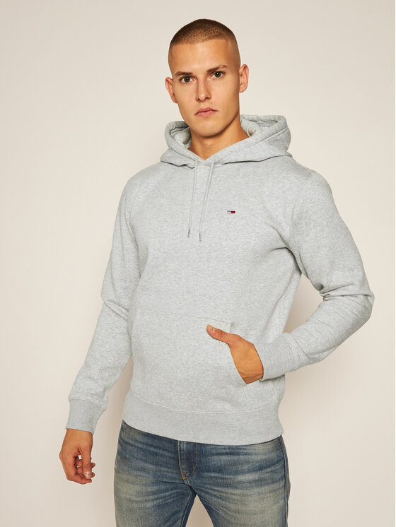 Tommy Jeans Džemperis ar kapuci Regular Fleece DM0DM09593 Pelēks Regular Fit