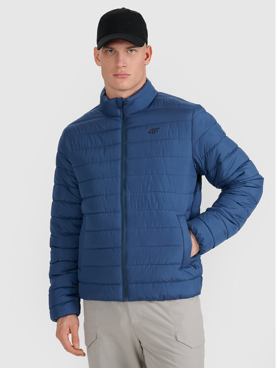 4F 4F Kurtka puchowa 4FWAW25TDJAM597-32S Niebieski Reglan Fit