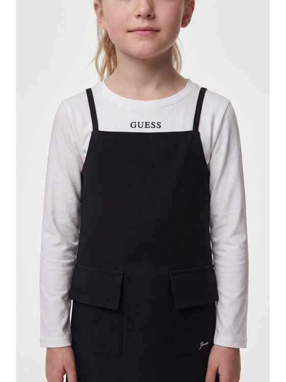 Guess Kids Guess Kids Každodenní šaty 183876 Bílá Classic Fit
