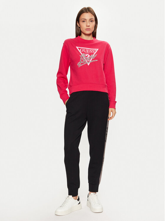 Guess Guess Mikina W5RQ04 KB683 Červená Regular Fit