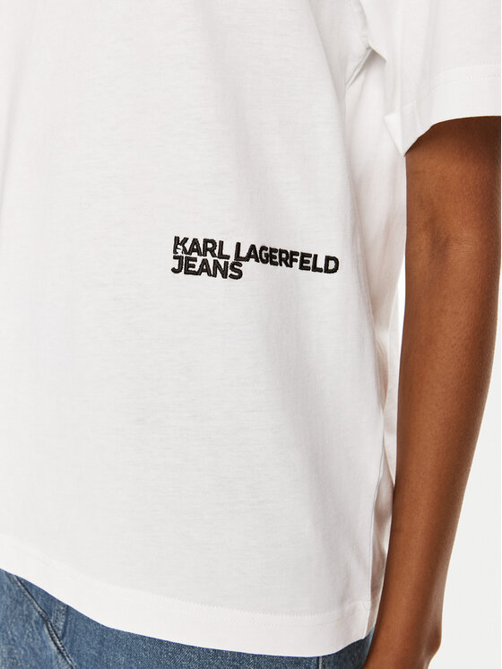 Karl Lagerfeld Jeans Karl Lagerfeld Jeans T-särk 245J1705 Valge Regular Fit