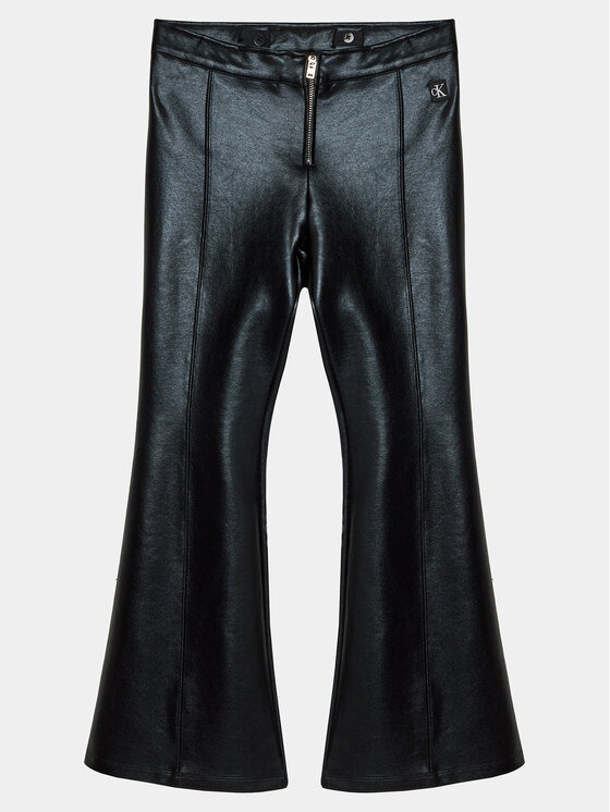 Calvin Klein Jeans Pantaloni din material Spacer IG0IG02293 Negru Flare Fit