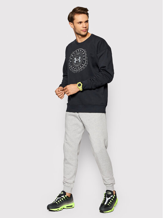 Under Armour Under Armour Bluza Rivel Fleece Alma Mater 1366298 Czarny Loose Fit