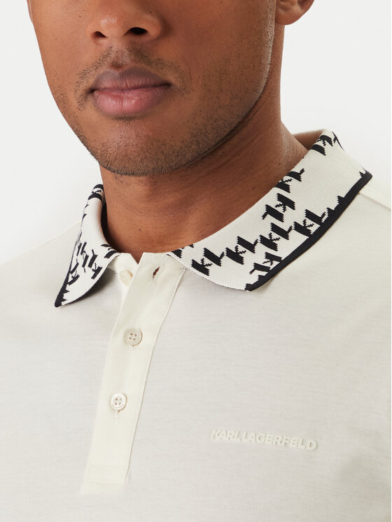 KARL LAGERFELD KARL LAGERFELD Tricou polo 745010 562200 Écru Regular Fit