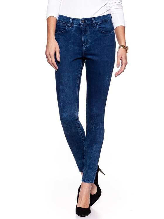 Wrangler Wrangler Jeansy HIGH RISE SKINNY Niebieski Skinny Fit