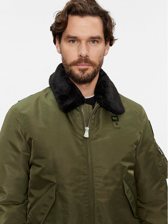 Blauer Blauer Μπόμπερ μπουφάν 23WBLUC02132 Πράσινο Regular Fit