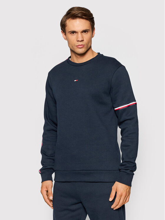 Tommy jeans tape crew sweatshirt discount