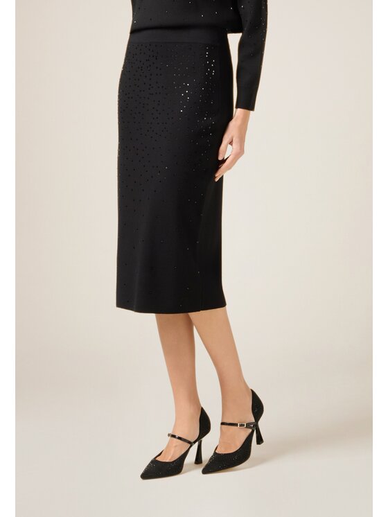 Oltre Oltre Gonna midi 1661J000286N033 Nero Slim Fit