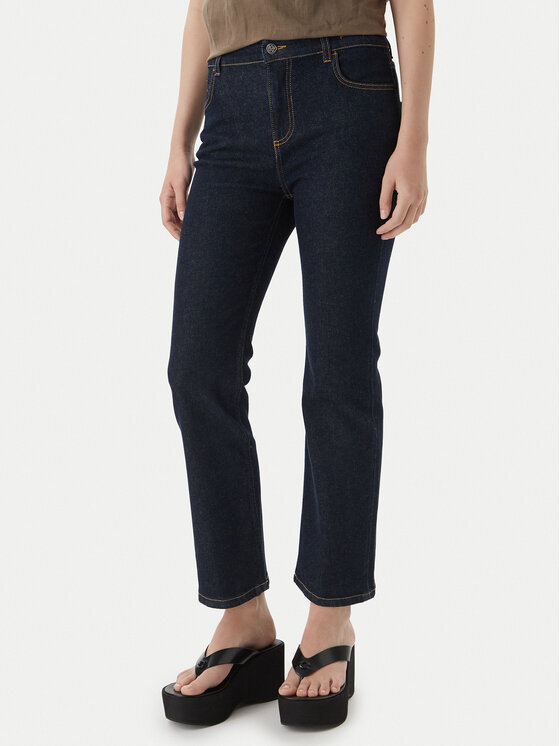 Marella Blugi 2613181074 Bleumarin Straight Fit