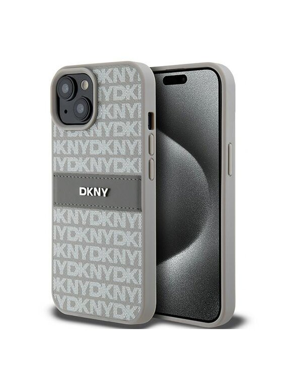 Etui na telefon DKNY, Beżowe, Apple iPhone 15 Plus
