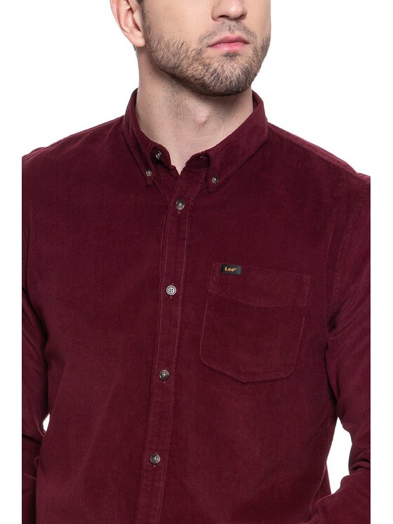 Lee Lee Camicia BUTTON DOWN Rosso Regular Fit