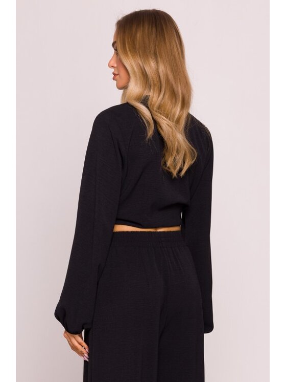 Made of Emotion Made of Emotion Top M861 Czarny Cropp Fit
